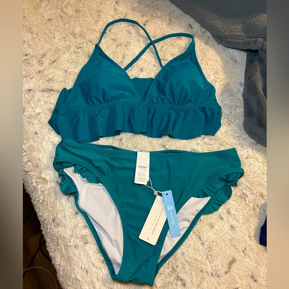 Cupshe Fruffled Bathing Suit